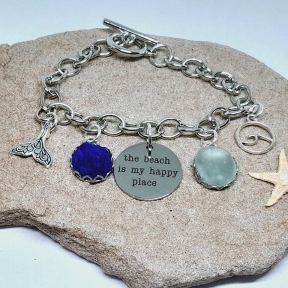 Women's ses glass charm bracelet - Picture 1 of 2